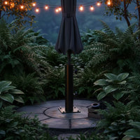 Deck Umbrella Mount Metal Patio Umbrella Base Hardware Adjustable Long-Lasting for Homeowners, Poolside
