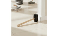 Rubber Mallet with Wood Handle Non-Marring Rubber with Wood Handle Double-Faced Tool for Carpenters, Carpentry