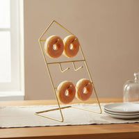 Donut Display Stand Minimalist Design House Shaped Display Rack Multi-Hook Mug Tree for Bakery, Kitchen