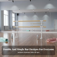 Floor Mounted Dance Barre Strong Support Adjustable Height Dance Barre Heavy Duty Professional Leg Stretching Bar for Dancers, Kids