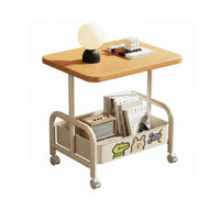 Bedside Cart Two Tier Sturdy Construction for Compact Rooms