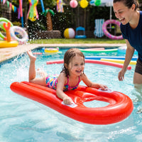 Swimming Buoyant Aid Board with Handles Lightweight Inflatable Kickboard with Handles Easy-to-Carry Beginner-Friendly