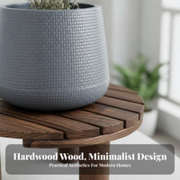 adaptable Round Wooden Riser Natural Wood Texture Round Floor Riser long-lasting Sturdy Plant Stand Traditional and traditional design for aquatic tank hobbyists, Interior Decorators, Gift Givers, Living Room, Balcony, outdoordoor, Entryentry