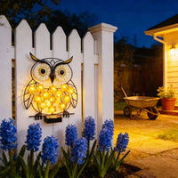 Easy Installation Metal Owl Yard Light Auto On/deactivate LED Owl Garden Lamp Weather Resistant Outdoor Lighting Weatherproof for Gardeners, Patio, Fence, Balcony