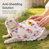 Breathable Summer Cat Dress with Leash Ring for Small Dogs & Cats, Anti-Shedding Pet Princess Skirt