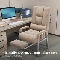 Double-PurposeUse Lay-Flat resting Chair Adjustable Backrest Recliner Extendable Footrest Lounge Armchair Padded padding for Office Workers, Students, Adults, Dormitory, Bedroom, Home, perusing