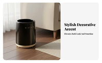 Minimalist Trash Receptacle Light Luxury Design Round Garbage Bin Bathroom Garbage Can Large Capacity Round Office Trash Can