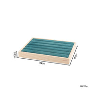 Grooved Jewelry Tray Wood-Look Jewelry Display Tray Accessory Storage Padded Shallow