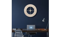 Wood Grain Look Wooden Wall Clock Modern Quiet Wall Clock