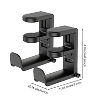 2 Pieces Clamp-on Headphone Stand Rotating Headset Stand Adjustable Headphone Holder for Gaming Hobbyists, Gaming Setups