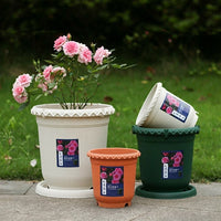 Plant Pots with Integrated Garden Trellis for Climbing Vines, Heavy Duty Floor Standing Flower Pots, European Style Outdoor Planter Support