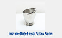 Stainless Steel Hammered Ice Bucket, Thickened Conical Champagne Beer Bucket for Bar, KTV, Club, Party