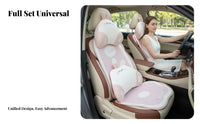 Breathable Ice Silk Car Seat Cover All-Season Use Cushiony Car Seat Cushion Set Cute Design Creature Support Pillow Easy to Clean for Passengers, Young Adults, Driving, Daily Commute, Road Trips, Travel