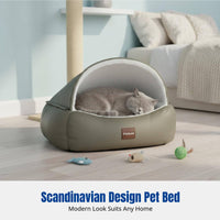 Enclosed Pet Den Removable and Cleanable Adaptable Cave Bed Exceptionally Warm 2-in-1 Design for Living Room, Bedroom
