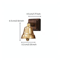 Minimalist Door Bell Vintage-Style Door Chime Decorative Bell with Wooden Base Compact for Shopkeepers