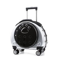 Wheeled Pet Carrier Hard-Shell Rolling Pet Carrier Safe for Travel, Small Dogs