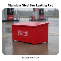 Firefighting Sand Container Heavy Duty Fire Sand Box Multipurpose Equipment for Gas Station Workers, Ship Crew, Ships, Factories, Warehouses