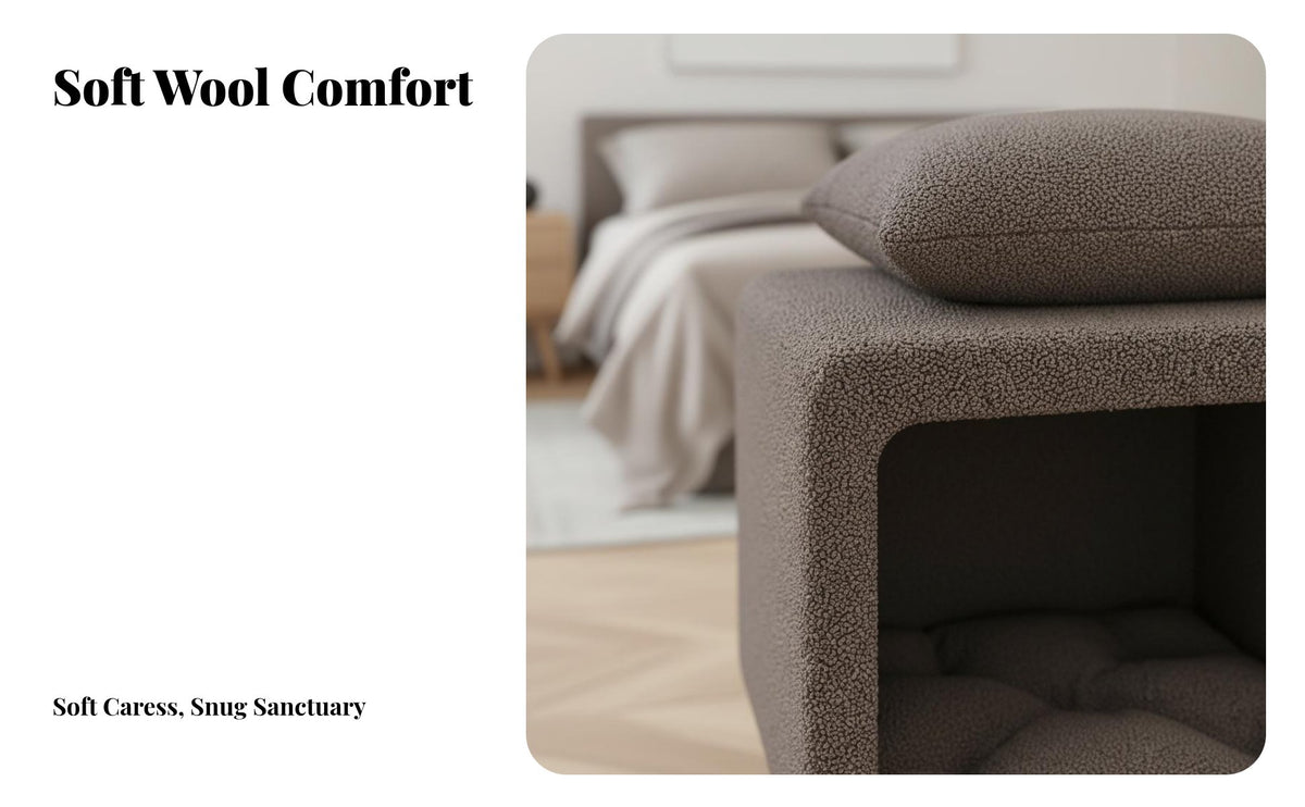 Multi-Functional TV-Shaped Feline Condo Sturdy Legs Feline House End Table Easy to Clean Household Furniture Spacious Interior for Small Space Dwellers, Bedroom, Indoors, Indoor, Living Room