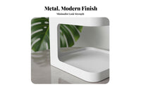 Minimalist Design Multi-Tier Metal Stand Modern design 2-Tier Side Table adaptable Use Nightstand Space-Saving for Apartment Dwellers, Homeowners, Students, Bedroom, Living Room, Small Spaces, Entryway
