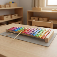 Early Learning 15 Note Glockenspiel Child-Safe Design Children's Musical Instrument Crisp Sound Kids Musical Instrument Develops Hand-Eye Coordination for Beginners, Toddlers, Preschool, Music Class, Playroom