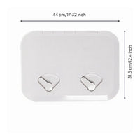 Integrated Latches Marine Hatch Cover ABS Plastic Locking Hatch Cover Textured Surface Boat Accessory Rounded Corners for Storage Opening
