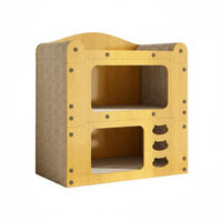 Vertical Space-Saving Design Corrugated Paper Cat Villa Replaceable Scratching Pads Cardboard Cat Scratcher Easy to Assemble for Cats, Home