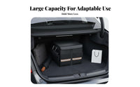 Foldable Design Collapsible Storage Bin Large Capacity Collapsible Caron-the-Go Container Anti-Slip Bottom Trunk Organizer Adjustable Compartments for Car Owners, Travelers, Families, Vehicle Interior, Long-Distance Travels, Grocery Shopping, Camping