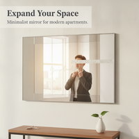 Art Gallery Cardboard Decorative Wall Mirror with Aluminum Alloy Frame for Living Room Hallway