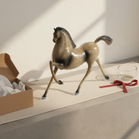 Desktop Horse Sculpture Housewarming Gift Horse Statue Compact Size Table Ornament for Living Room, Office, TV Stand