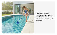 Stainless Steel Manual Pool Vacuum Kit Adjustable Pole Manual Pool Vacuum Portable Deep Clean