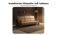3-Seater Wooden Frame Sofa Nordic design Multi-Piece Couch Set Removable and launderable Cover Living Room Seating for Families, Small Spaces, Lounge Area