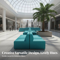 versatilely Combinable fluid shape sectional Couch Creative Shape Lobby Seating Modern design Commercial Furniture Deep Seat for Interior Designers, Facility Managers, Business Owners, Reception Area, Waiting Room, Shopping Mall, Office