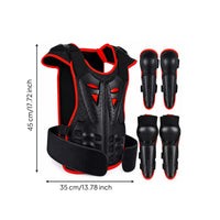 Vest with Elbow Pads and Knee Guards Padded Shielded Vest with Elbow and Knee Guards Lightweight Kids Shielded for Youngster, Riding