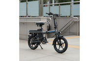 14 Inch Folding Electric Two-Wheeler Long Range Foldable Electric Two-Wheeler Variable Speed Motor Foldable Electric Bike for Riders, Commuting