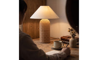 Table Lamp with Rattan Base Decorative Rattan Table Lamp Warm White for Bedroom