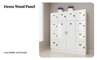Lockable Doors Wooden Multi-Door Locker High Capacity Commercial Changing Cabinet Multi-Door Storage Locker Water-Resistant for Employees, Salon, Gym, Spa, Dormitory