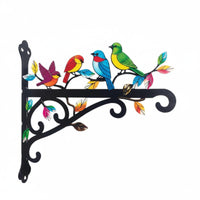 Bird Wall Simple to Install to Install Avian Wall Bracket Hand-Painted Appearance Metal Plant Bracket for Courtyard