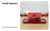 Large Red Envelope Bag, Wedding, Embroidered, Tassel Closure