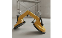 Double Pad Angle Suction Cup Tool Heavy Duty Suction Cup with Adjustable Bar Manual Seam Setter for Glaziers, Tile Installers, Diyers, Glass Handling, Corner Fitting