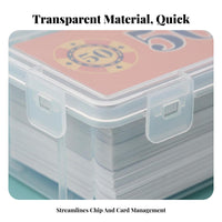 Transparent Chip Container particle-resistantproof Clear Card Storage Box multipurpose