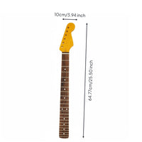 Rosewood Fingerboard 22 Fret Guitar Neck Unfinished 25.5 Inch Guitar Neck Bolt-on Heel Music Gear for Luthiers, Custom Build, Repair