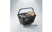 Cycle Rear Basket with Wheels Portable Rolling Bike Basket with Handle Quick Release Allall-Purpose for Pet Owners