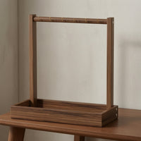 Jewelry Organizer Stand with Tray Untangle Tabletop Jewelry Holder with Hooks for Dresser