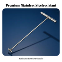 Rust-Resistant Manhole Cover Hook Long-Lasting Stainless Steel Sewer Lid Lifter Multi-Purpose for Street Maintenance, Construction Site