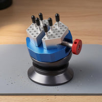 Perforated Grips Miniature Ball Vise Threaded Knob Engraving Ball Vise Compact Workshop Tool Adjustable for Engravers, Model Makers, Modeling, Bench Work