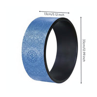 Deepens Stretches Fitness Wheel Non-Slip Surface Exercise Roller Mandala Pattern for Home Gym