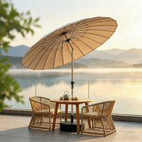 Patio Umbrella with Water Tank Base Stable Patio Umbrella with Base Windproof for Garden, Poolside, Cafe