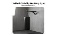 Stable Triangular Design Striking Bag Wall Mount Long-Lasting Steel Construction Heavy Duty Sandbag Hanger Reinforced Boxing Bag Wall Bracket Easy Installation for Combat Artists, Home Gym Users, MMA Fighters, Indoor, Garage, Basement