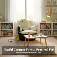 Creature Shape Penguin-Shaped Sofa High-Density Foam children's Furniture Rounded Edges Child s' Seating Thick Cushion for Toddlers, Parents, Reading Corner, Playroom, Kindergarten, Living Room