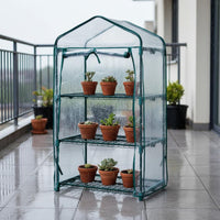3 Tier Greenhouse Rainproof PVC Greenhouse Tent Waterproof Mini Plant House for Gardeners